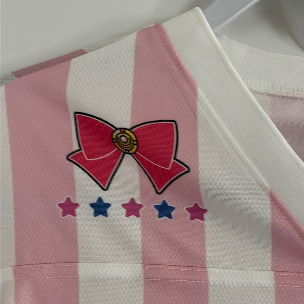 Sailor Moon Pink and White Striped Jersey - Picture 5 of 6